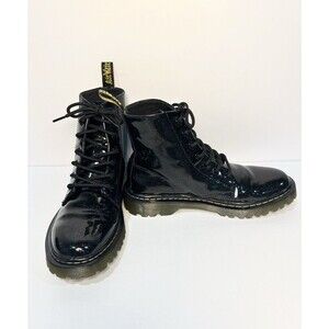 Dr Martens LUANA Boots Black Combat Boots Cosmic Glitter Leather Womens  9/41